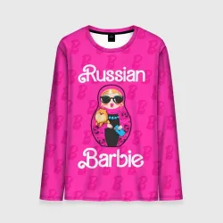 Мужской лонгслив 3D Barbie russian