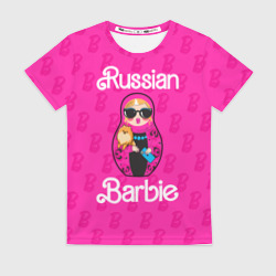 Женская футболка 3D Barbie russian