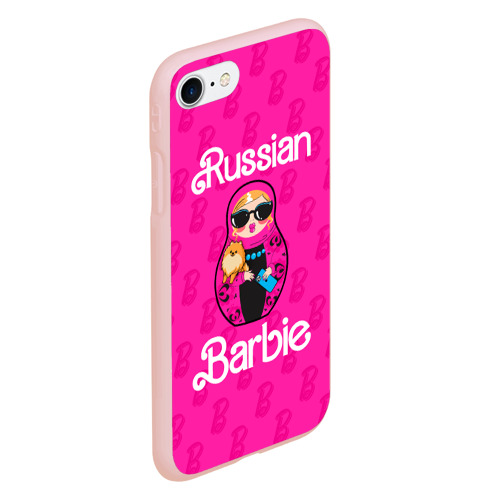 Чехол для iPhone 7/8 матовый с принтом Barbie russian, вид сбоку #3