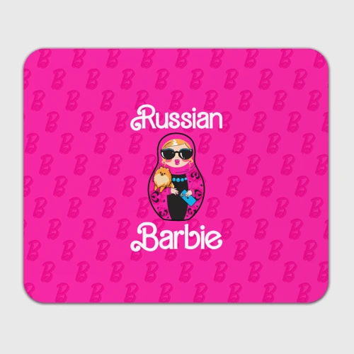 Прямоугольный коврик для мышки Barbie russian