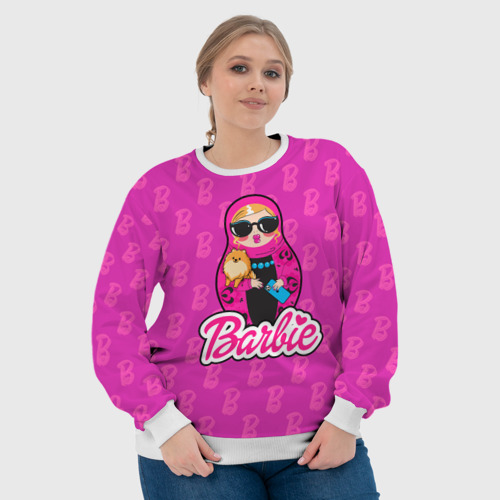 Женский свитшот 3D Девушка Барби, цвет 3D печать - фото 6