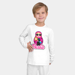 Детская пижама с лонгсливом хлопок Девочка Барби - фото 2