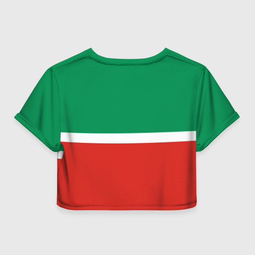 Женская футболка Crop-top 3D ФК Ахмат - Чеченская Республика, цвет 3D печать - фото 2
