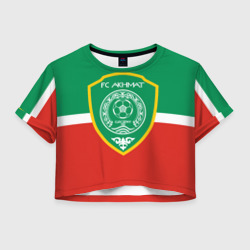 Женская футболка Crop-top 3D ФК Ахмат - Чеченская Республика