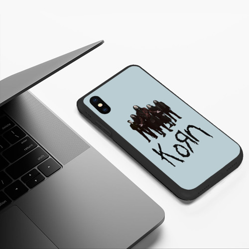 Чехол для iPhone XS Max матовый Korn band, цвет черный - фото 5