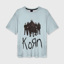 Женская футболка oversize 3D Korn band