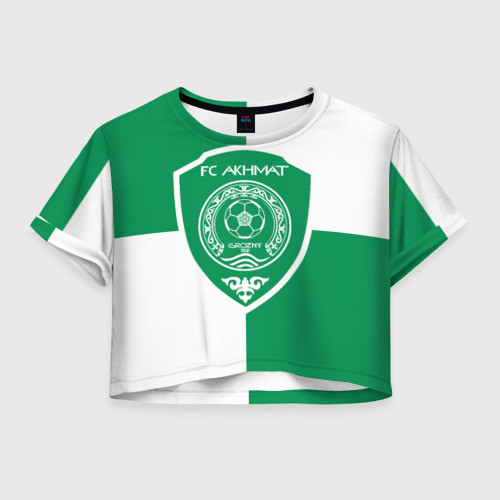 Женская футболка Crop-top 3D ФК Ахмат, цвет 3D печать