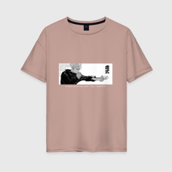Женская футболка хлопок Oversize Сатору Годжо - маг битва