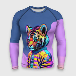 Мужской рашгард 3D Cool tiger cub - pop art