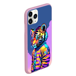 Чехол для iPhone 11 Pro Max матовый Cool tiger cub - pop art - фото 2
