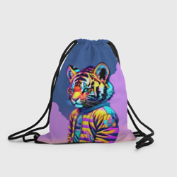 Рюкзак-мешок 3D Cool tiger cub - pop art