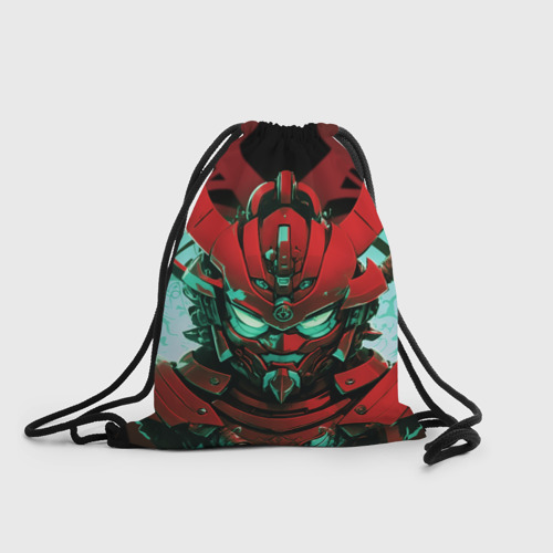 Рюкзак-мешок 3D Красный робот самурай