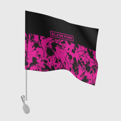 Флаг для автомобиля Black pink - emblem - pattern - music