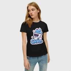 Женская футболка хлопок Отдых chill - фото 2