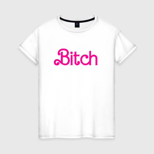 Женская футболка хлопок Бич Барби, цвет белый