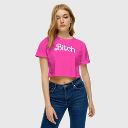 Женская футболка Crop-top 3D Bitch Barbie - фото 2