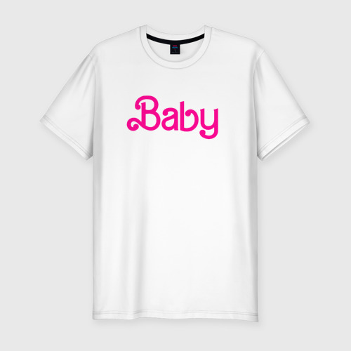 Мужская футболка хлопок Slim с принтом Ребенок Барби, вид спереди #2
