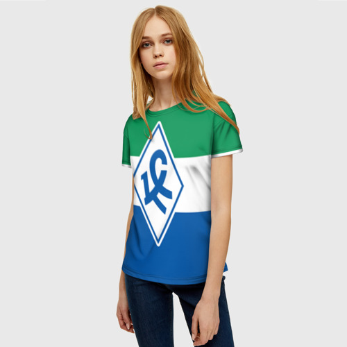 Женская футболка 3D с принтом Крылья Советов - футбольный клуб, фото на моделе #1