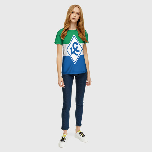 Женская футболка 3D с принтом Крылья Советов - футбольный клуб, вид сбоку #3