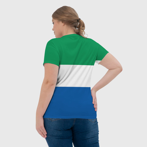 Женская футболка 3D с принтом Крылья Советов - футбольный клуб, вид сзади #2