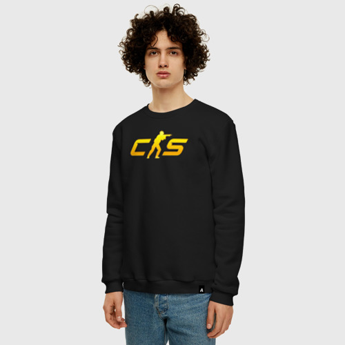 Мужской свитшот хлопок CS2 yellow logo, цвет черный - фото 3