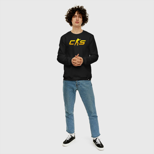Мужской свитшот хлопок CS2 yellow logo, цвет черный - фото 5