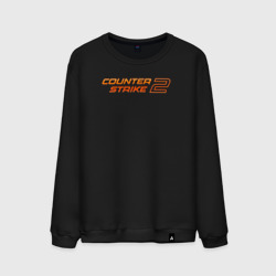 Мужской свитшот хлопок Counter strike 2 orange logo