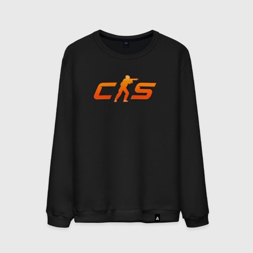 Мужской свитшот хлопок CS 2 orange logo, цвет черный