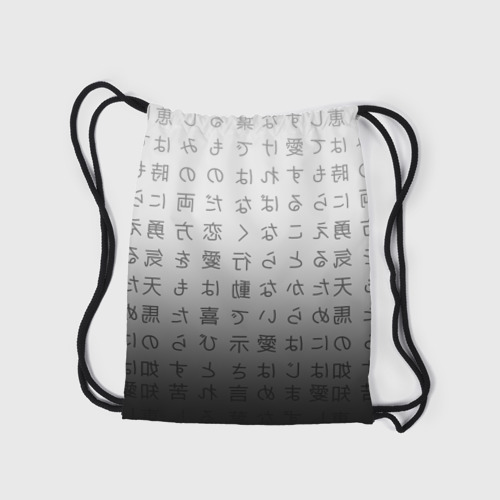 Рюкзак-мешок 3D Black and white hieroglyphs - фото 7