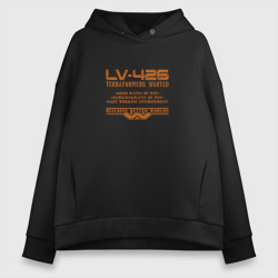 Женское худи Oversize хлопок Lv-426