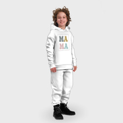 Детский костюм хлопок Oversize Мама в ретро стиле в квадратной рамке - фото 2