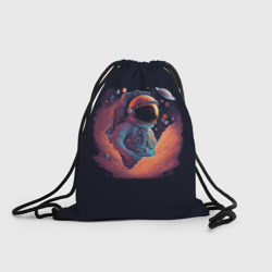 Рюкзак-мешок 3D Космонавт в космических облаках