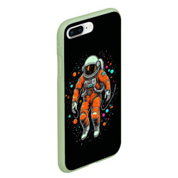 Чехол для iPhone 7Plus/8 Plus матовый Космонавт в оранжевом скафандре - фото 2