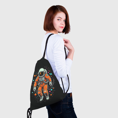 Рюкзак-мешок 3D Космонавт в оранжевом скафандре - фото 5