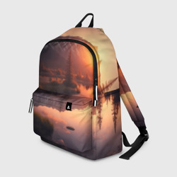 Рюкзак 3D Закат на горном озере