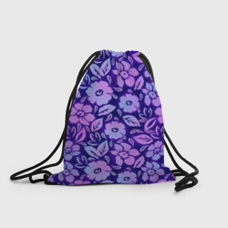 Рюкзак-мешок 3D Фиолетовые цветочки