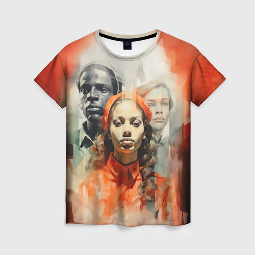 Женская футболка 3D с принтом Бригада сопротивления, вид спереди #2