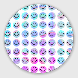 Круглый коврик для мышки Smiley holographic