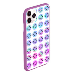 Чехол для iPhone 11 Pro Max матовый Smiley holographic - фото 2