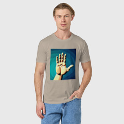 Мужская футболка хлопок Приветствие рукой - фото 2