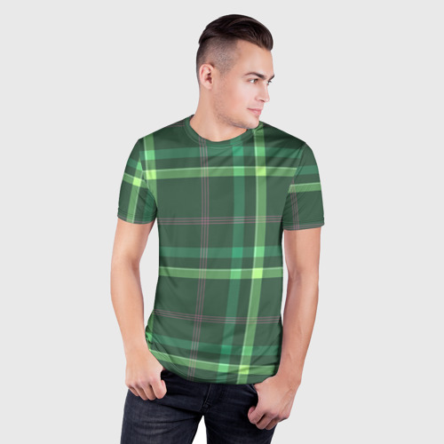 Мужская футболка 3D Slim Тратан зеленый, цвет 3D печать - фото 3