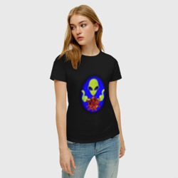 Женская футболка хлопок Вирус с другой планеты - фото 2