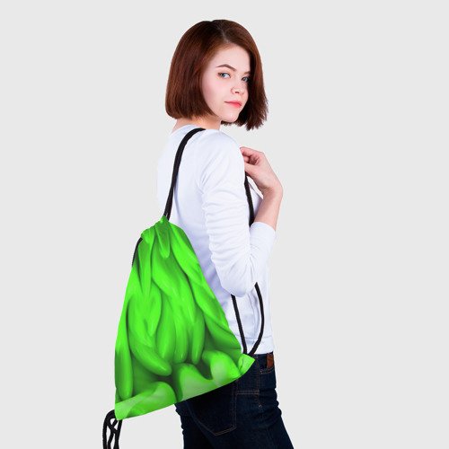 Рюкзак-мешок 3D Зеленая  абстрактная  текстура - фото 5