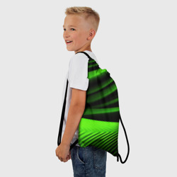 Рюкзак-мешок 3D Зеленый яркая  текстура - фото 2