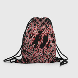 Рюкзак-мешок 3D Кибернетическая клякса красная