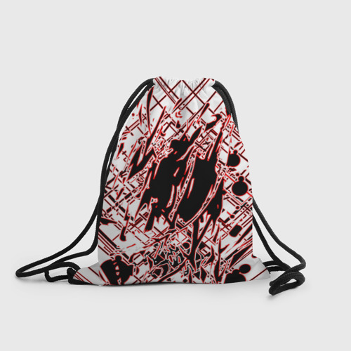 Рюкзак-мешок 3D Кибернетическая клякса Красная