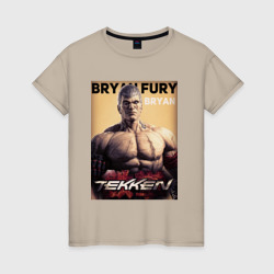 Женская футболка хлопок Tekken 8 Bryan Fury 