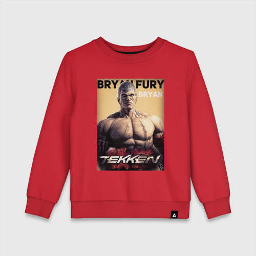 Детский свитшот хлопок Tekken 8 Bryan Fury , цвет красный