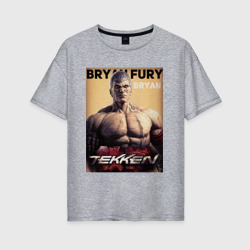 Женская футболка хлопок Oversize Tekken 8 Bryan Fury 