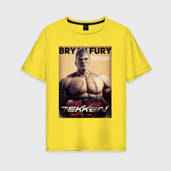 Женская футболка хлопок Oversize Tekken 8 Bryan Fury 